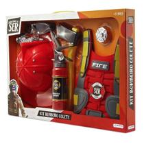 Brincando de Ser Kit Bombeiro Colete BR963