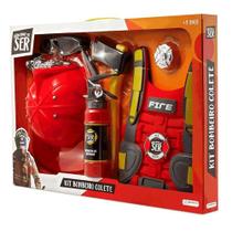 Brincando De Ser Kit Bombeiro Com Colete Br963 Multilaser Brincando De Ser Kit Bombeiro Com Colete Br963 Multilaser