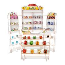 Brincando de Vender Mercearia Do Bairro MDF Caixa de Papelão Unissex Colorido