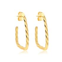 Brinco 1/2 Argola Retangular Torcida