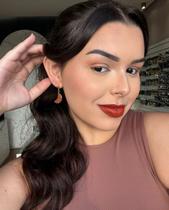 Brinco 1/2 lua tarracha (ouro)- pedra do sol