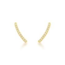Brinco 1 fileira com 10 zircônias Brinco 1 fileira com 10 zircônias