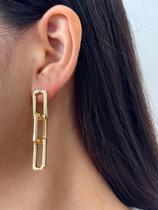 Brinco 3 retângulos pendurados Brinco 3 retângulos pendurados