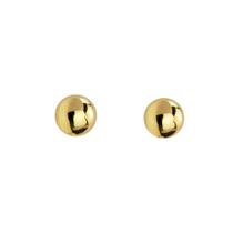 Brinco 5 mm Chapa Lisa Redonda Em Ouro 18k