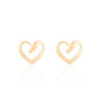 Brinco 520968 Folheado A Ouro Formato De Coração Rommanel