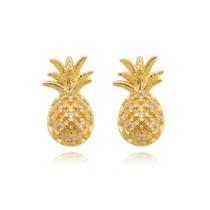 Brinco Abacaxi Cravejado de Semijoia