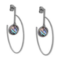 Brinco Abalone Argola Ródio Negro