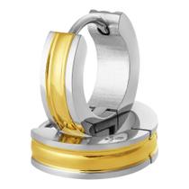 Brinco Aço Argola Filete IPG 14mm Brinco Aço Argola Filete IPG 14mm