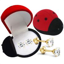 Brinco Adulto e Infantil Ouro 18k 5mm Brinco Adulto e Infantil Ouro 18k 5mm