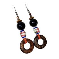 Brinco Africano feminino Brinco longo madeira - VOCÊ PODE Bijuterias Brinco Africano feminino Brinco longo madeira - VOCÊ PODE Bijuterias