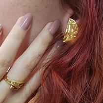 Brinco Alma Gêmea Semijóia Banhado a Ouro Tendência Moderno Brinco Alma Gêmea Semijóia Banhado a Ouro Tendência Moderno