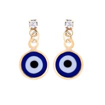 Brinco Amuleto Olho Grego Azul 8 mm Proteção Contra Inveja - Sunshine Cristais Brinco Amuleto Olho Grego Azul 8 mm Proteção Contra Inveja - Sunshine Cristais