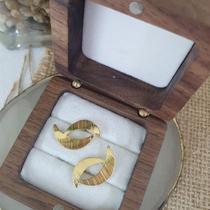 Brinco Anita Semijóia Banhado a Ouro Tendência Moderno