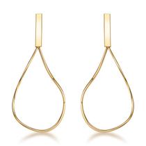 Brinco Antialérgico Pendurado Clássico Folheado a Ouro 18k