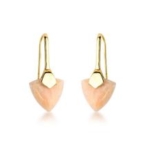 Brinco anzol com pedra triangular Brinco anzol com pedra triangular