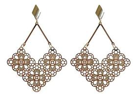 Brinco Arabesco Dourado Folheado A Ouro 18k Estilo Rommanel