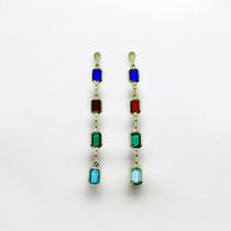 Brinco Arco Iris - 01 Banhado a ouro 18k