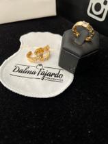 Brinco argola 1/2 lua cristal carre