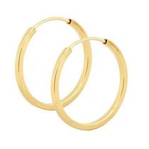 Brinco Argola 1.4cm Fio Quadrado Ouro 18k 750