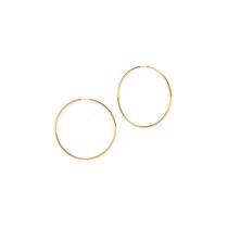 Brinco Argola 10 milímetros Fio Redondo Unissex Ouro 18K 09320