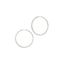 Brinco Argola 11 milímetros Fio reto Unissex Ouro Branco 18K K048 09323