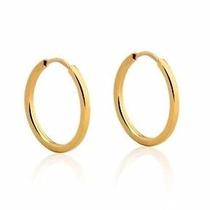 Brinco Argola 11,5 mm Fio Reto Unissex Ouro 18k K040 08815