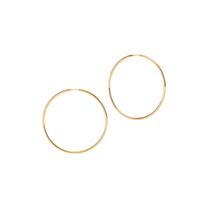 Brinco Argola 14 milímetros Fio Redondo Unissex Ouro 18K K060 03327