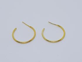 Brinco Argola 20MM fio 1,5mm banhado a Ouro 18K