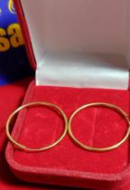 Brinco Argola 22 mm Ouro kilates 0.60 Grama Oca