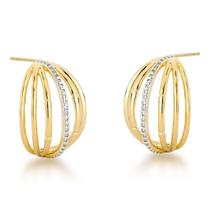 Brinco Argola 7 Fios Banhada a Ouro 18k