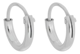 Brinco Argola Abaulado 9mm Em Prata 925 Legítima Brinco Argola Abaulado 9mm Em Prata 925 Legítima