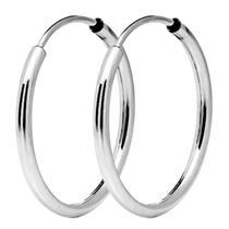 Brinco argola aço inox par prata masculino cirurgico 14mm pequeno unissex qualidade premium original - Orizom