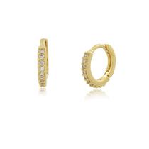 Brinco argola agnes m banhado a ouro 18k