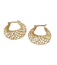 Brinco argola aramado ouro 18k amarelo.Rosangela lima joias