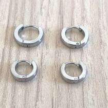 Brinco Argola Arredondada Aço Inox