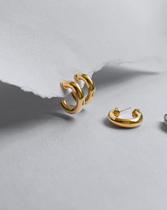 Brinco Argola Banhado a Ouro 18k Hortensia
