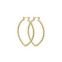 Brinco Argola Banhado a Ouro 18k Trançado Paloma