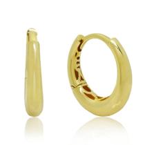 Brinco Argola Bojudo 1,4 Cm Em Ouro 18K