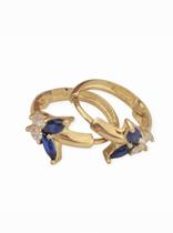 Brinco argola borboleta infantil ouro 18k amarelo.