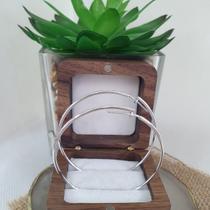 Brinco Argola Celia Semijóia Banhado Ouro Tendência Moderno