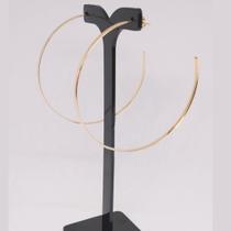Brinco Argola chapa lisa grande Folheado a ouro