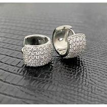 Brinco Argola Click Argolinha Cravejada Ice Zircônia Grossa Luxo Brinco Argola Click Argolinha Cravejada Ice Zircônia Grossa Luxo