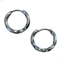 Brinco Argola Click em Aço Inoxidável 316L Prateado Brinco Argola Click em Aço Inoxidável 316L Prateado