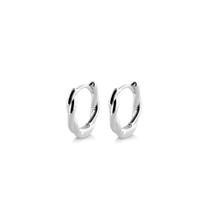 Brinco Argola Click Trançada Em Prata 925 Brinco Argola Click Trançada Em Prata 925