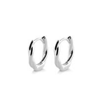 Brinco Argola Click Trançada Em Prata 925 Brinco Argola Click Trançada Em Prata 925