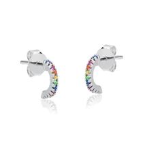 Brinco Argola Colorida Delicada Prata 925 Brinco Argola Colorida Delicada Prata 925