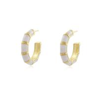 Brinco Argola Colors Creme Pequena Banho em Ouro