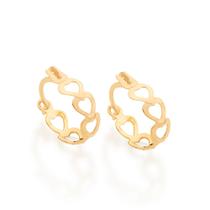 BRINCO ARGOLA COM CORAÇÕES LISOS VAZADOS 1,5 CM DIÂMETRO eminino folheado a ouro 18k joia antialérgica presente feminino para mulher BRINCO ARGOLA COM CORAÇÕES LISOS VAZADOS 1,5 CM DIÂMETRO eminino folheado a ouro 18k joia antialérgica presente feminino para mulher