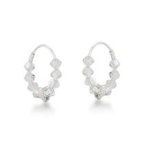 Brinco Argola com Cristais Furtacor 2cm Prata 925