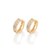 Brinco Argola com Zircônias Banhado a Ouro Rommanel 527542 Cor:Dourado Brinco Argola com Zircônias Banhado a Ouro Rommanel 527542 Cor:Dourado